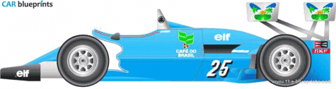 1983 Ligier Ford JS21 F1 GP 198 OW blueprint